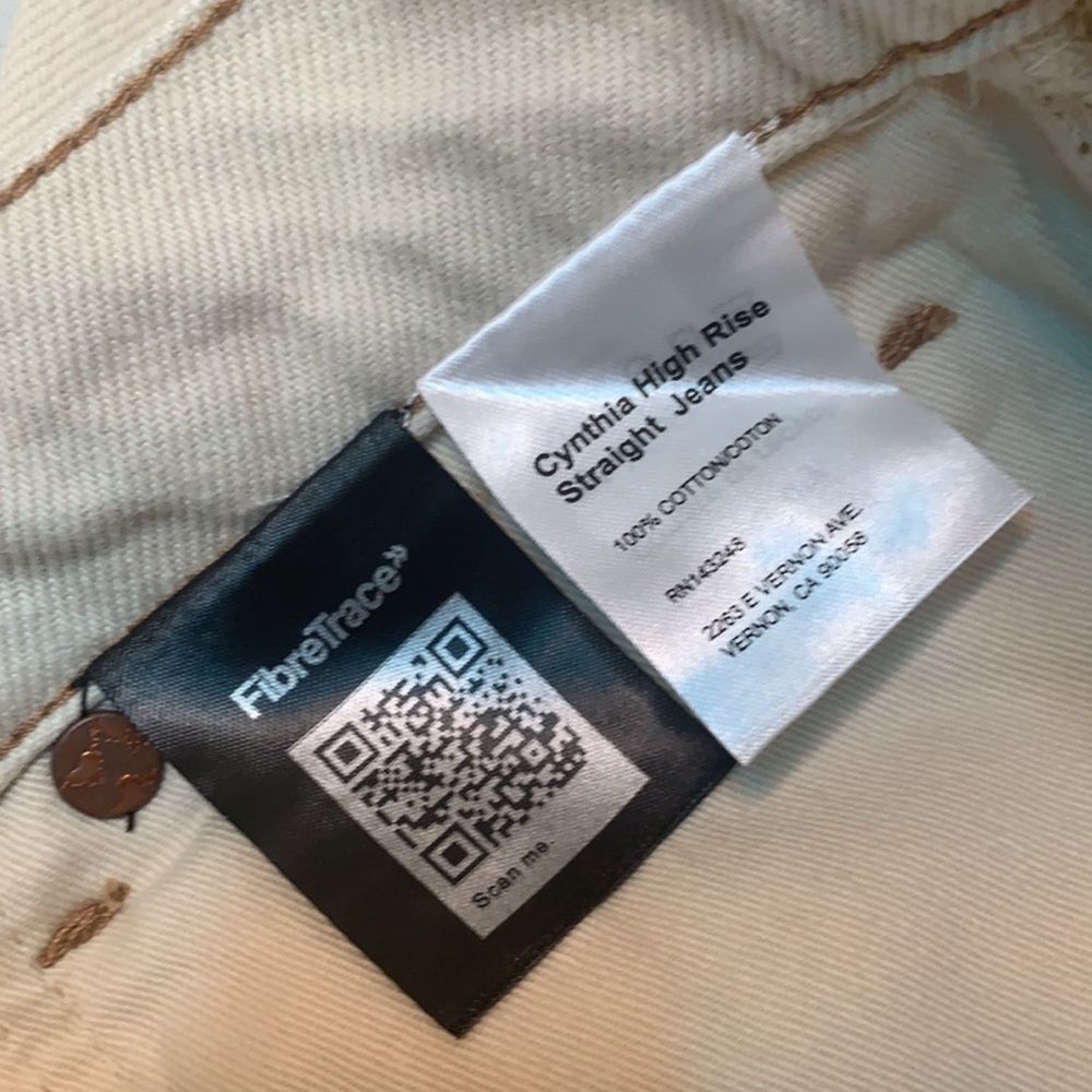 Reformation Cynthia High Rise Straight Jeans Bone New with tags! - Picture 16 of 16